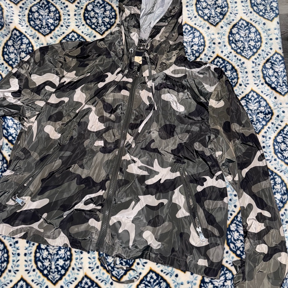 Ci Sono Camouflage Hooded Jacket